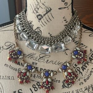 Set of 2 Vintage Statement Necklaces